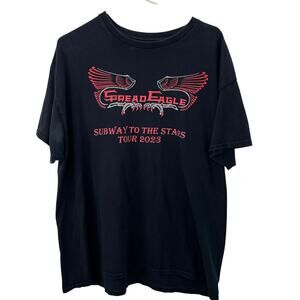 Spread Eagle Concert T Shirt XL Rock Band Subway to the Stars Tour Double Sided